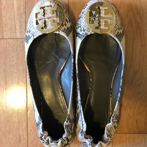 Tory Burch Snakeskin Ballet Flat; Size 9.5